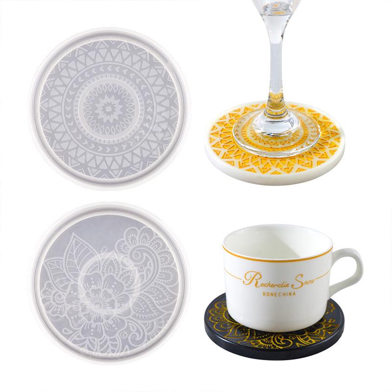 Flower Coaster Silicone Mold E - Coaster Mold Round review and price