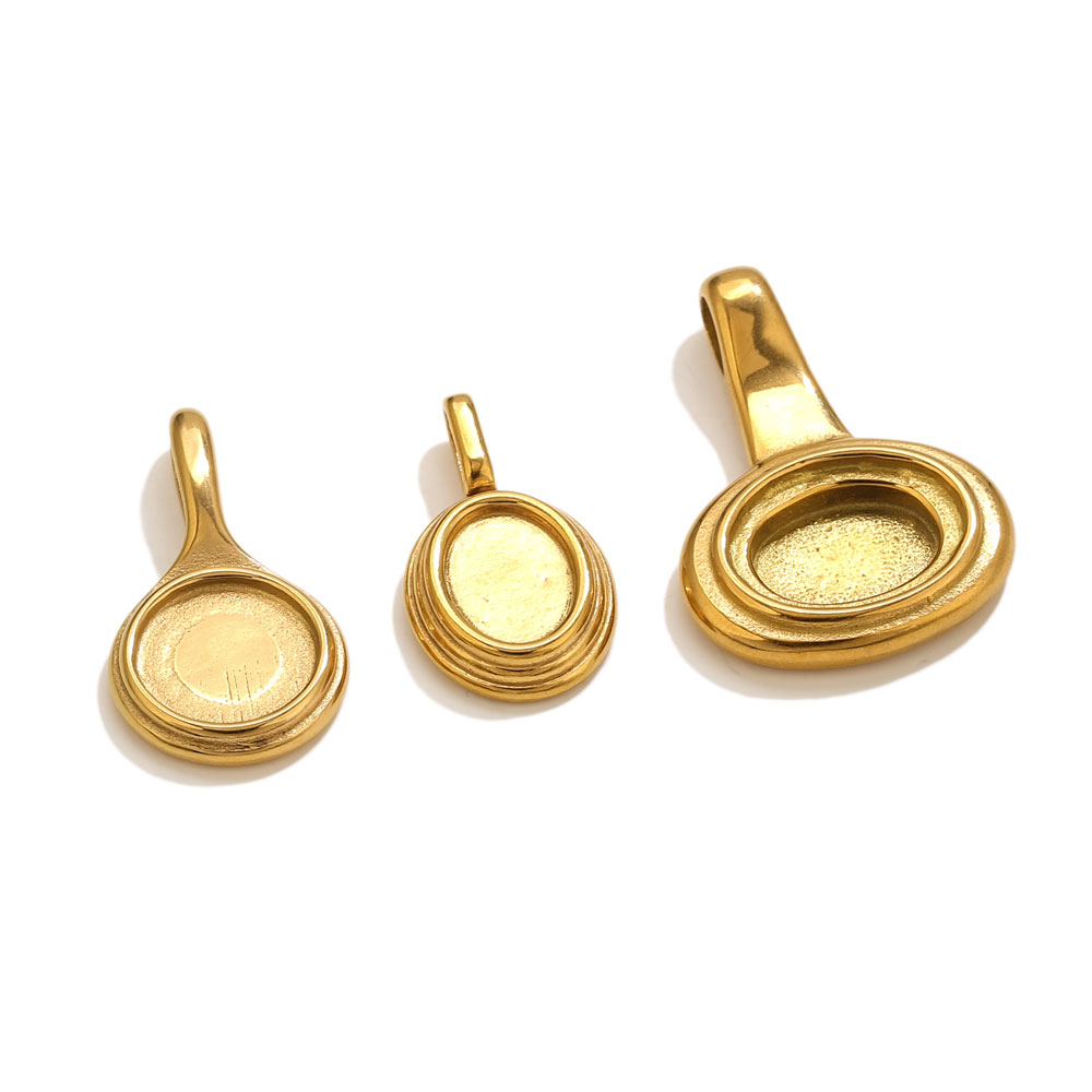5pcs Stainless Steel Round Ova - Resin Craft Material review and price
