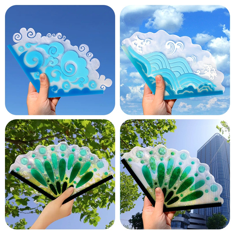 DIY Chinese Folding Fan Silico - Resin Ocean Wave Mold review and price