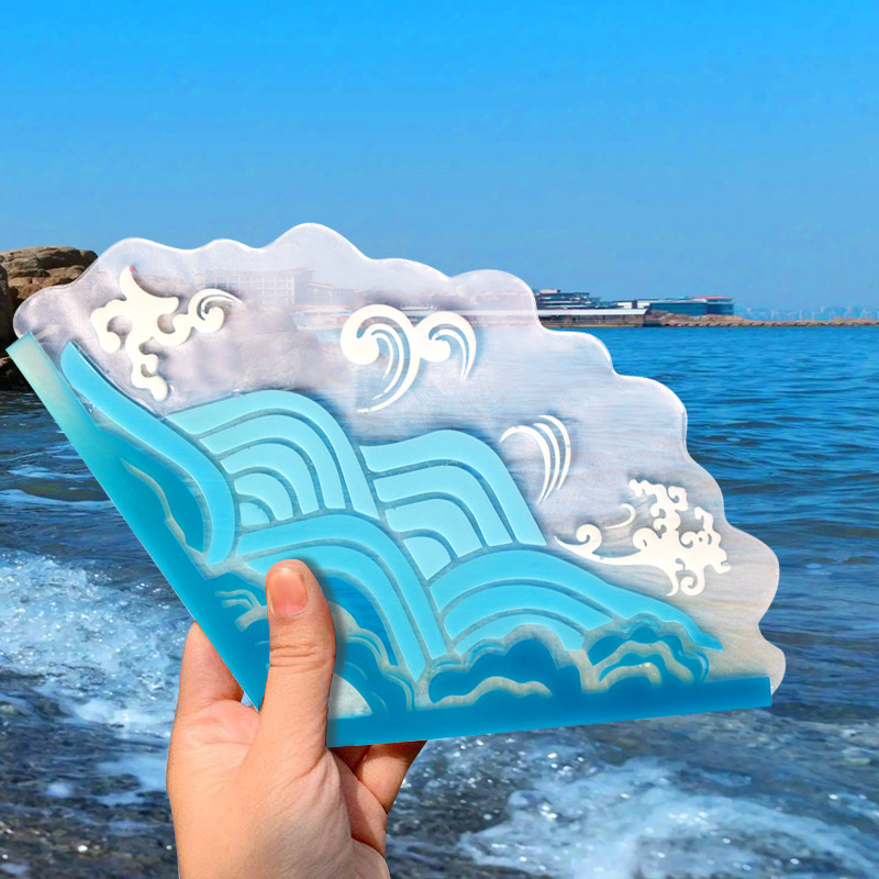 DIY Chinese Folding Fan Silico - Resin Ocean Wave Mold review and price