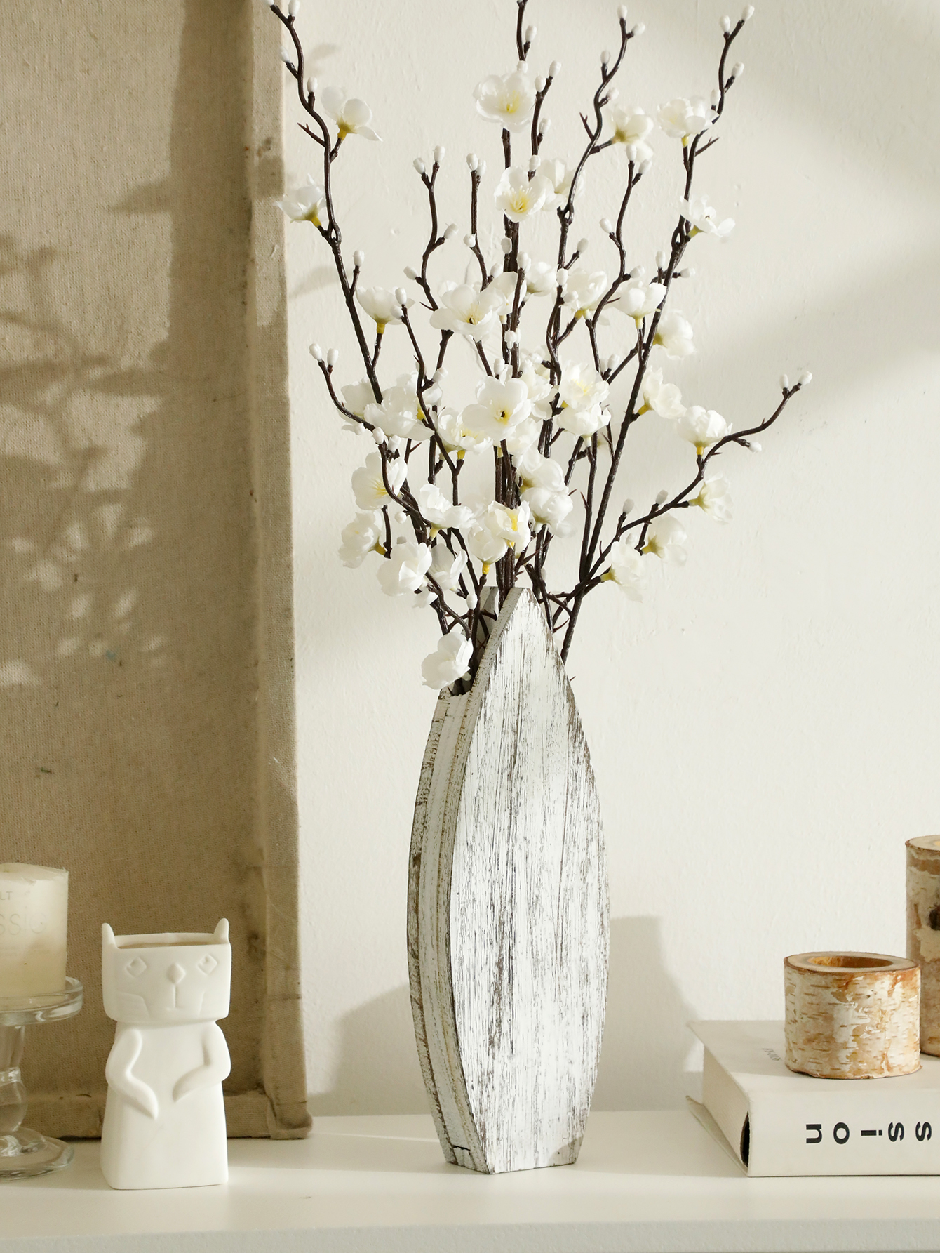 Nautical Wooden Vase Whale Tai - Dried Flower Bulk review and price