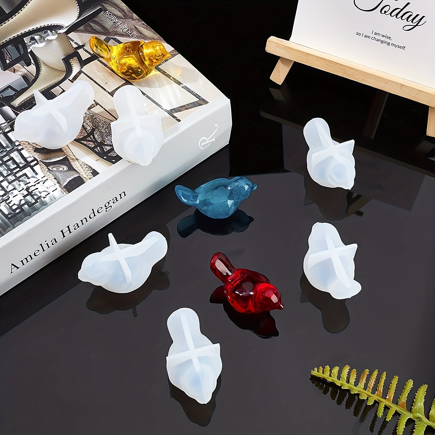 2-piece set of 3D bird silicon - Resin Craft Ideas review and price