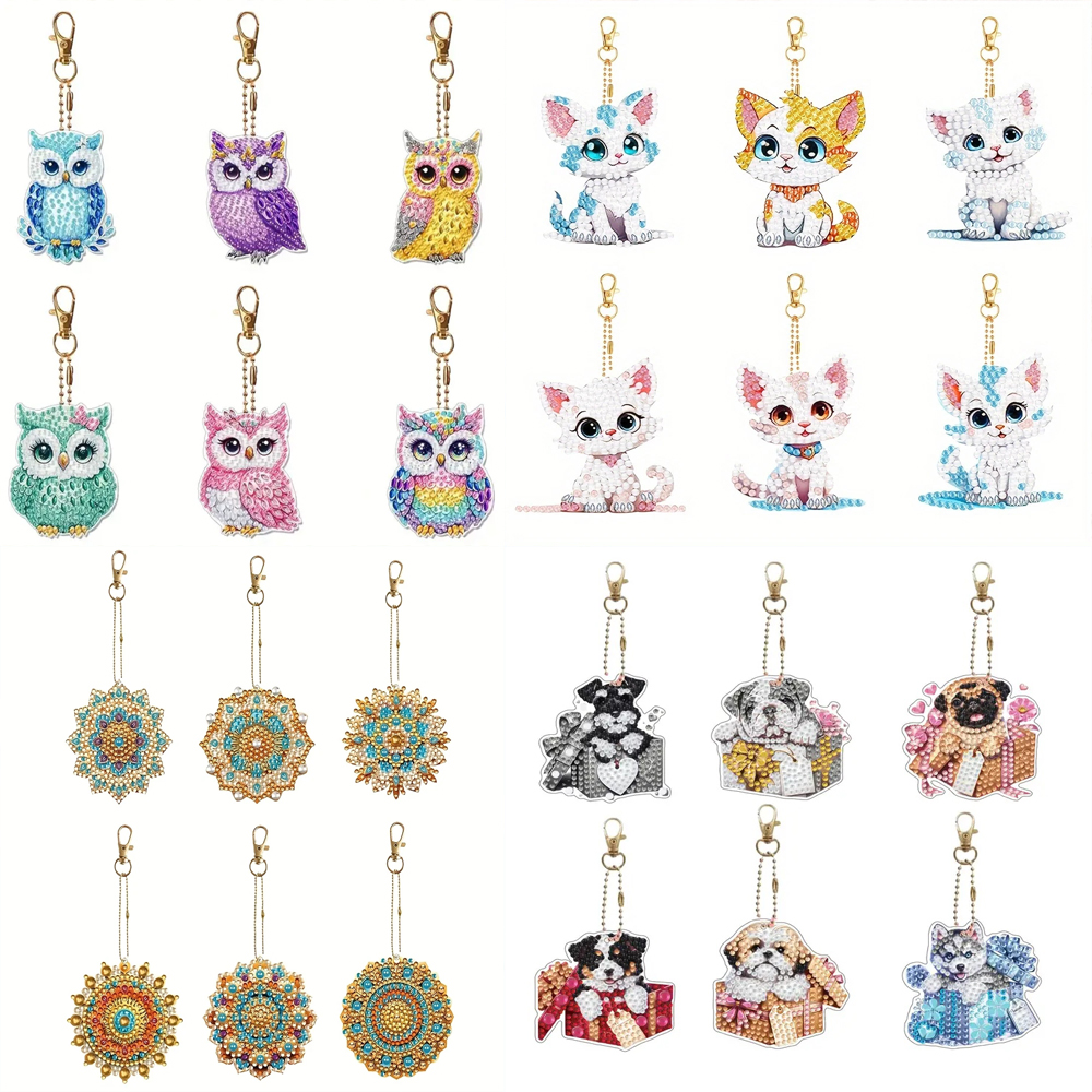 6-piece/set DIY Diamond Keycha - Resin Craft Kit review and price