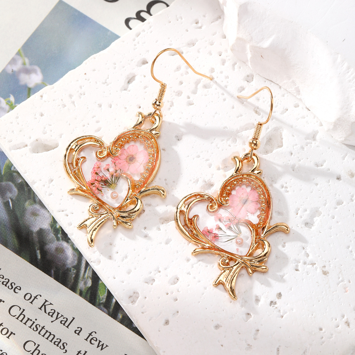 New Dried Flower Dangle Earrin - Dried Flower Bulk review and price