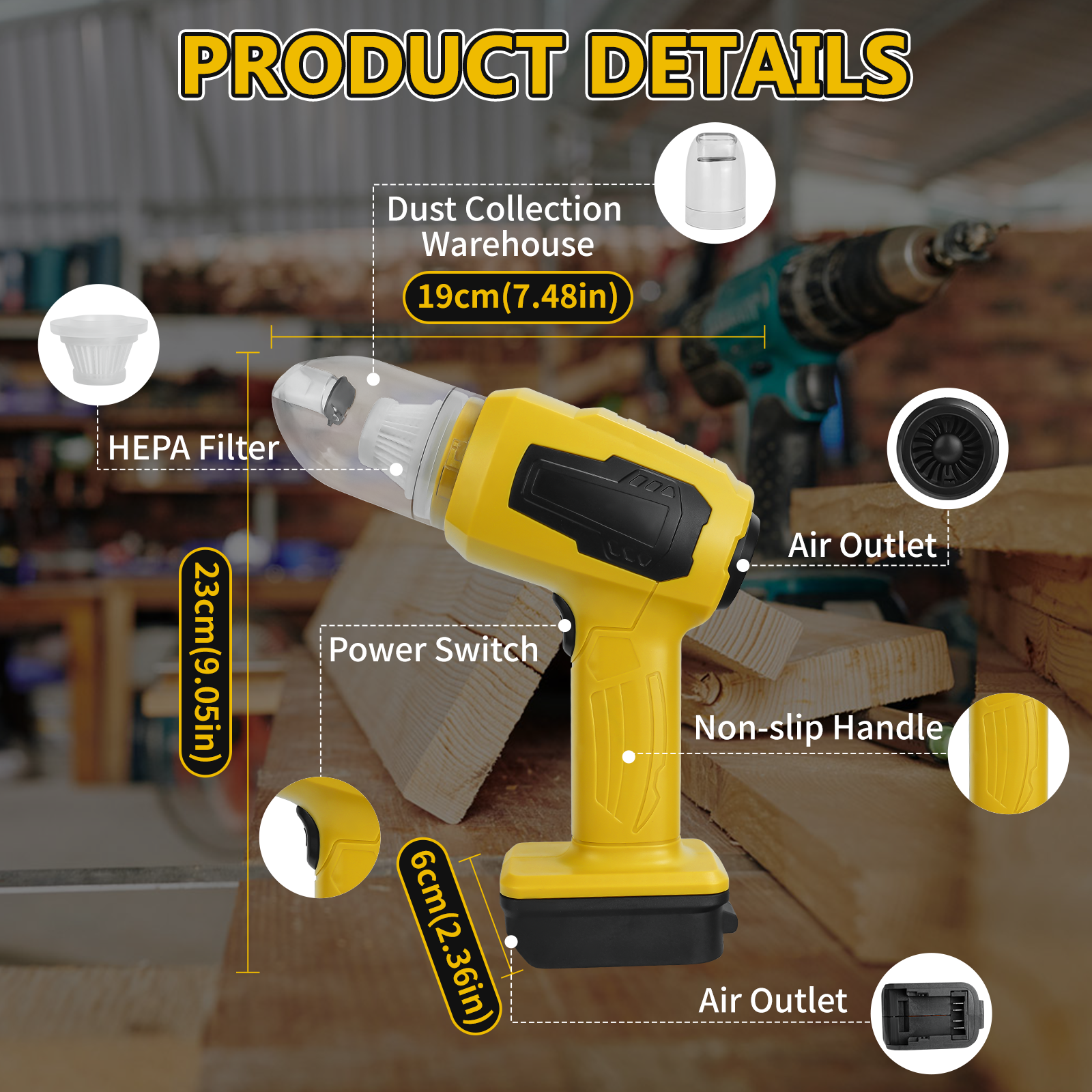 Handheld Car Vacuum Cleaner 2- - Vacuum Chamber Small review and price