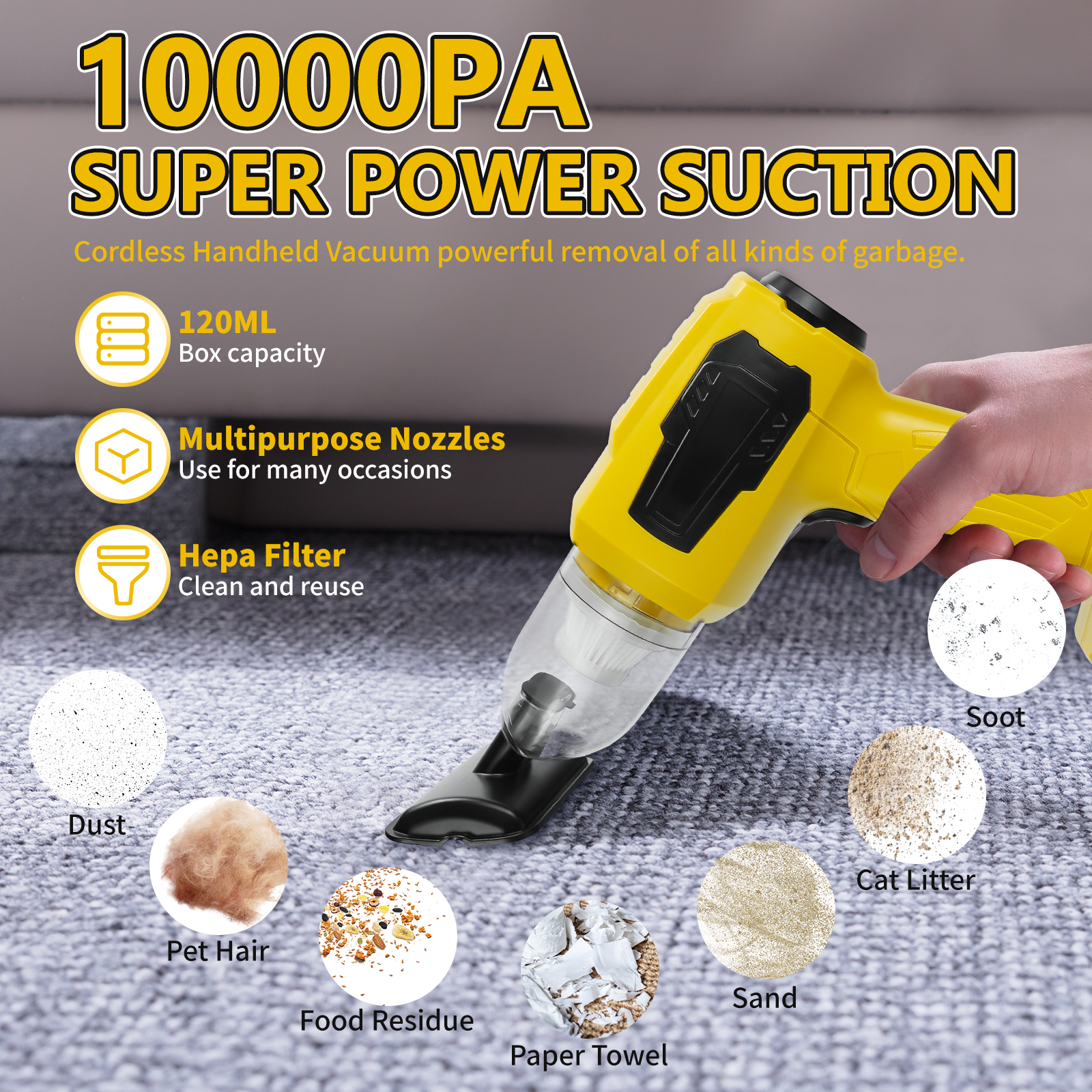 Handheld Car Vacuum Cleaner 2- - Vacuum Chamber Small review and price