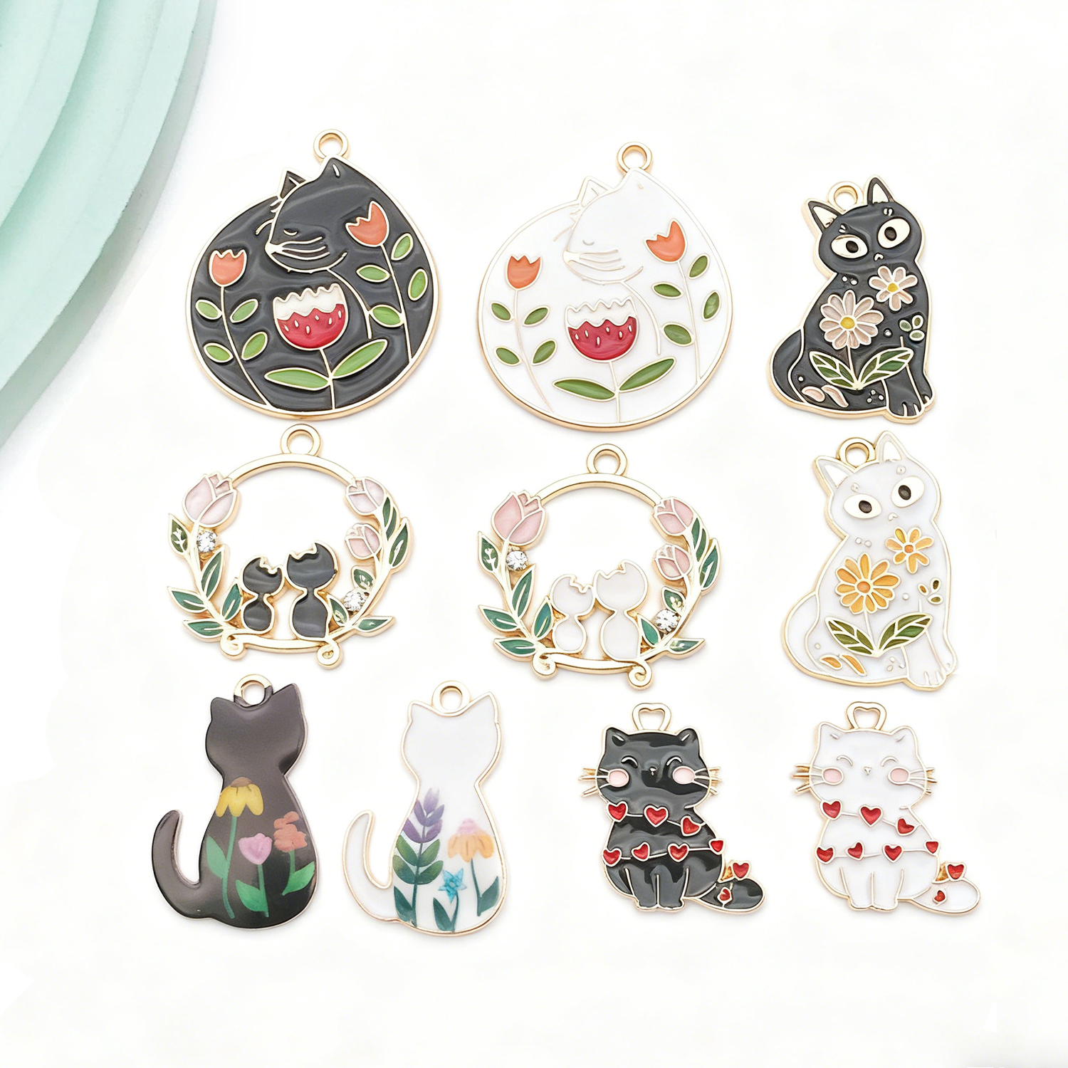 5/10pcs Resin Popular Cat Char - Resin Craft Material review and price