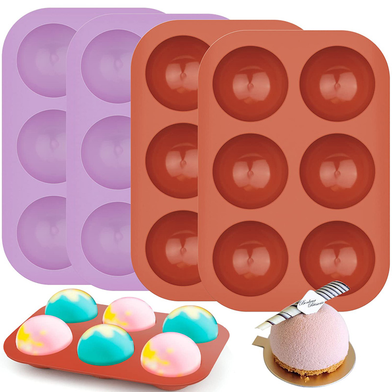 6 Cavities Semicircle Silicone - Coaster Mold Round review and price