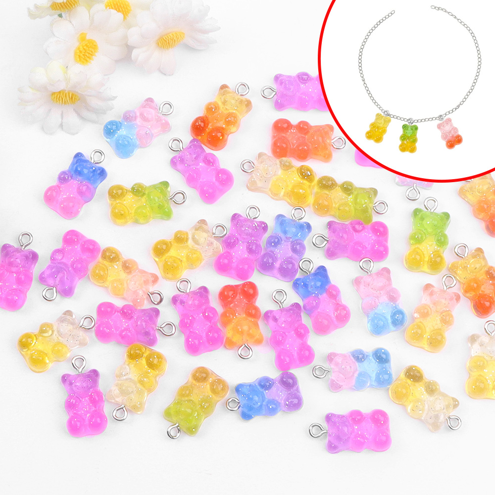 60pcs Dual Color Resin Bear Sh - Resin Craft Material review and price