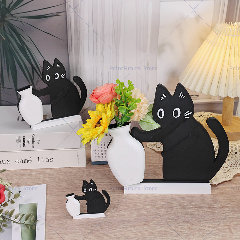 3D Printed Naughty Kitten Vase - Dried Flower Bulk review and price