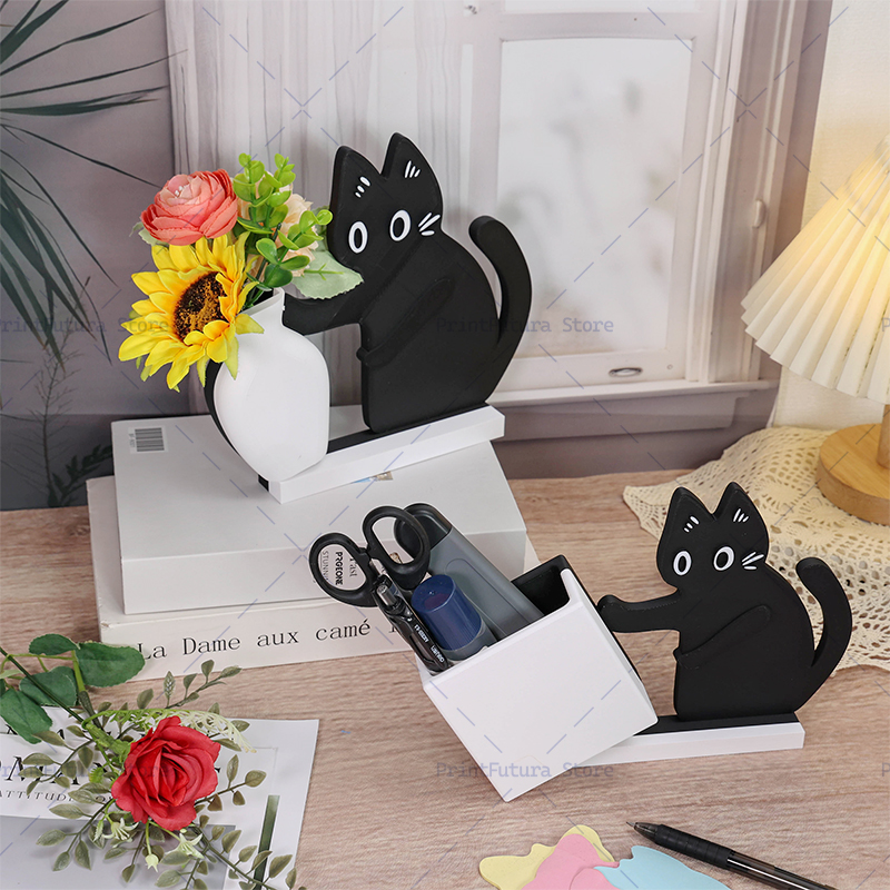 3D Printed Naughty Kitten Vase - Dried Flower Bulk review and price