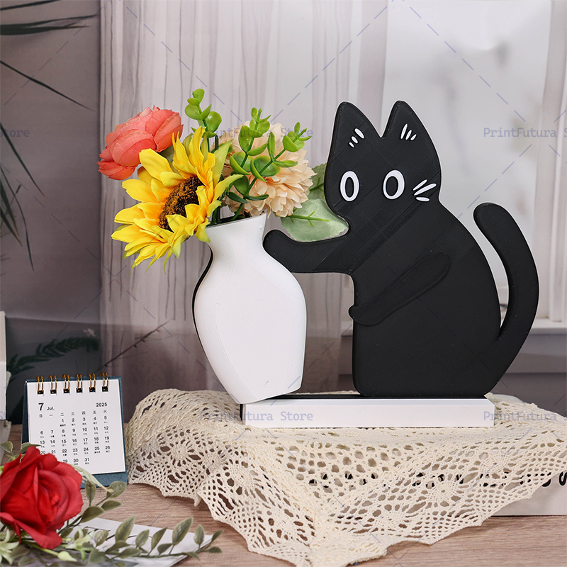 3D Printed Naughty Kitten Vase - Dried Flower Bulk review and price