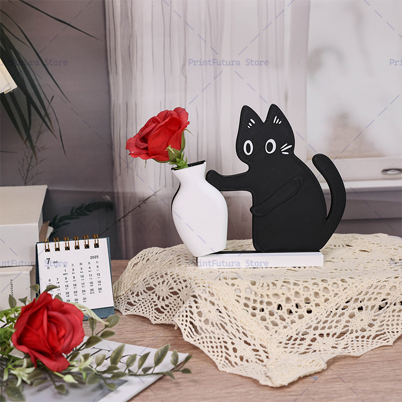 3D Printed Naughty Kitten Vase - Dried Flower Bulk review and price