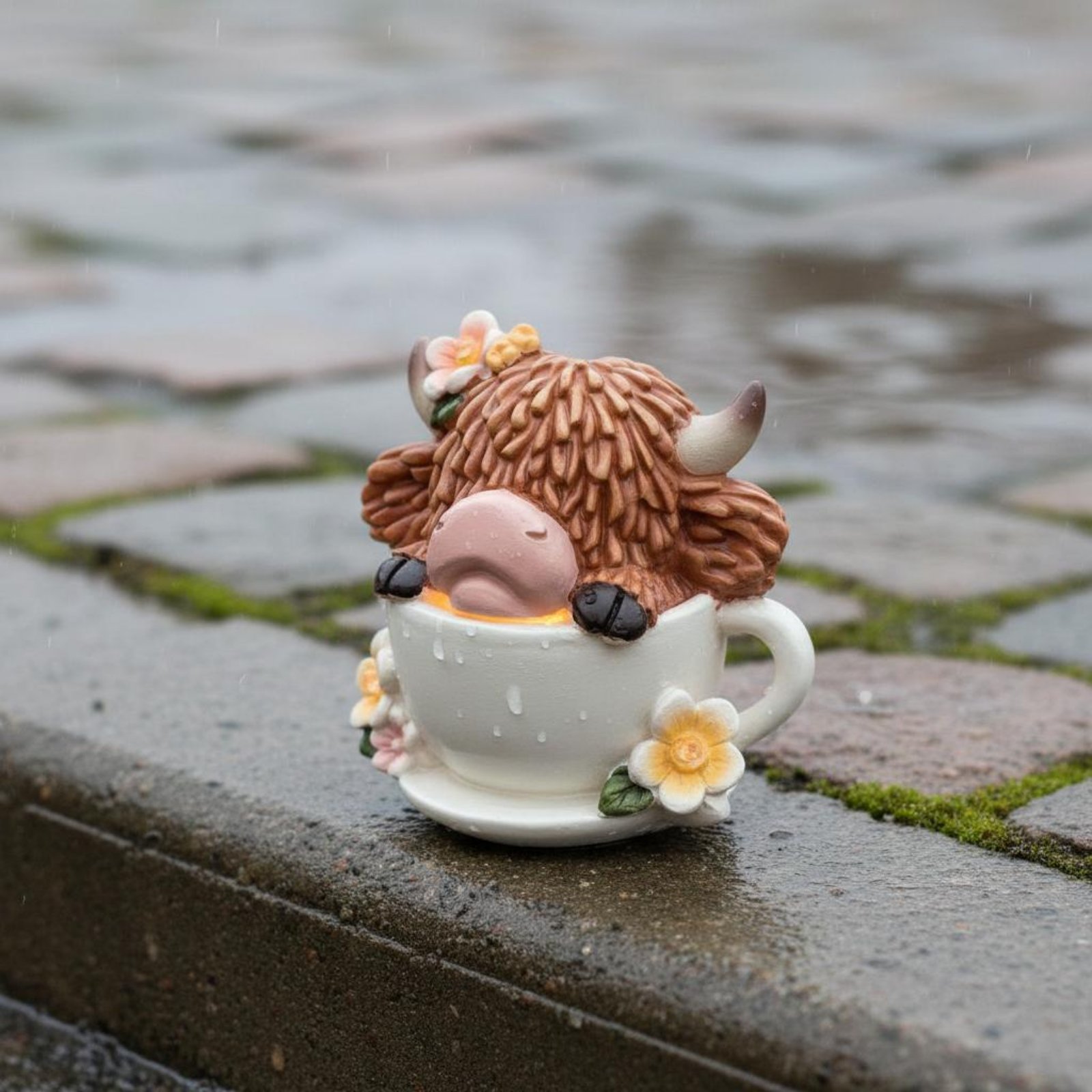 Highland Cow Garden Light Resi - Resin Crafts review and price