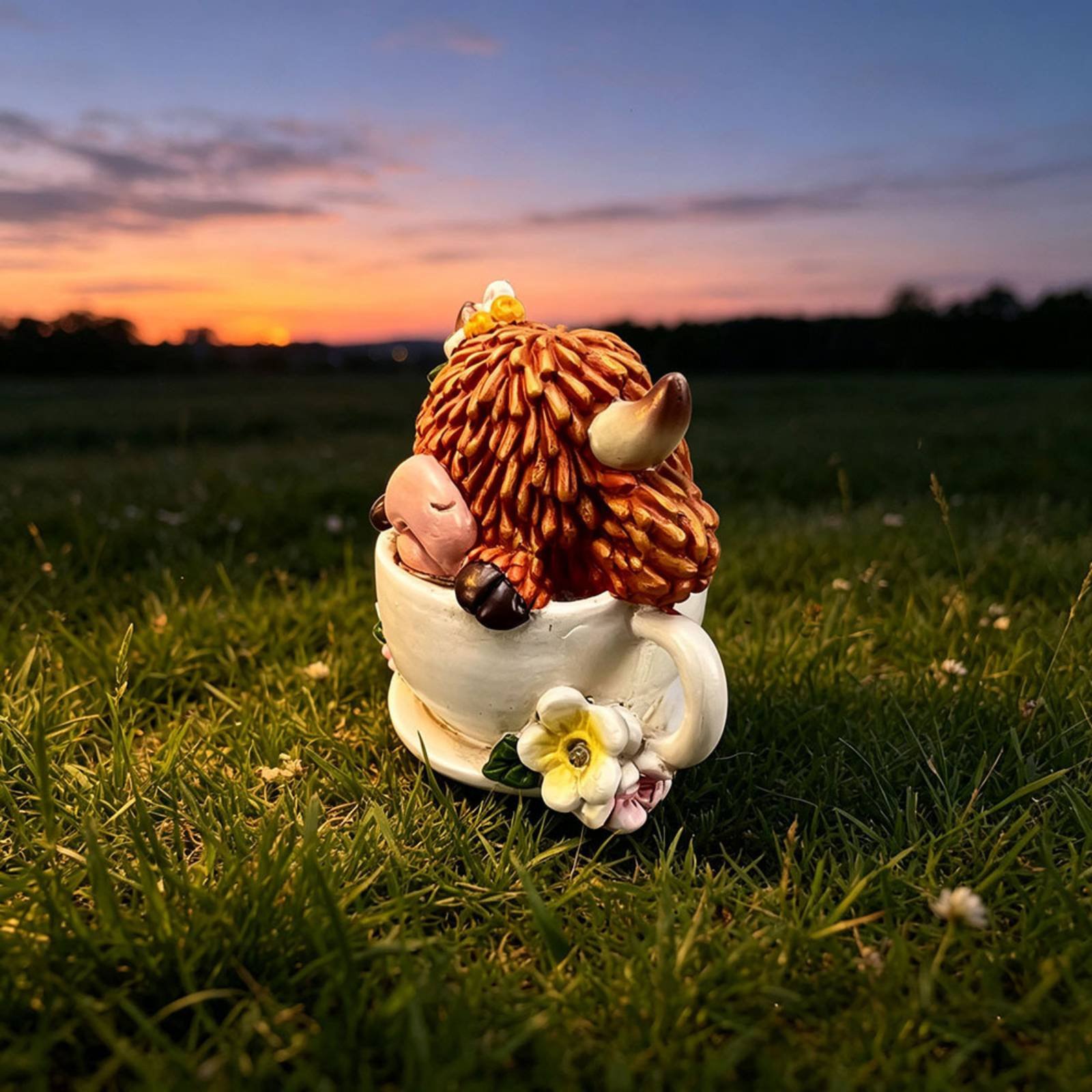 Highland Cow Garden Light Resi - Resin Crafts review and price