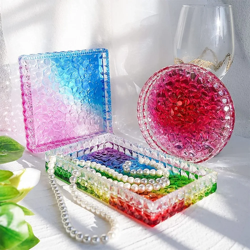 Ashtray Glass Crystal Texture  - Coaster Mold Round review and price